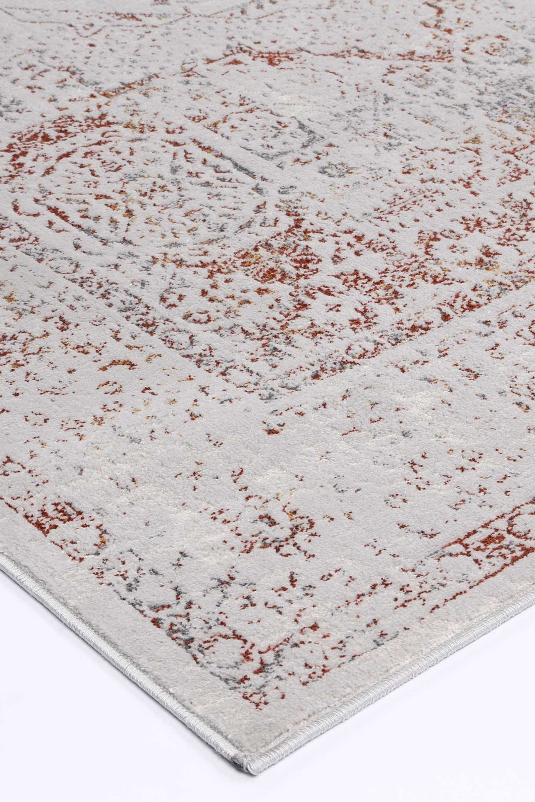 Porto Luna Cream & Red Traditional Rug - 19