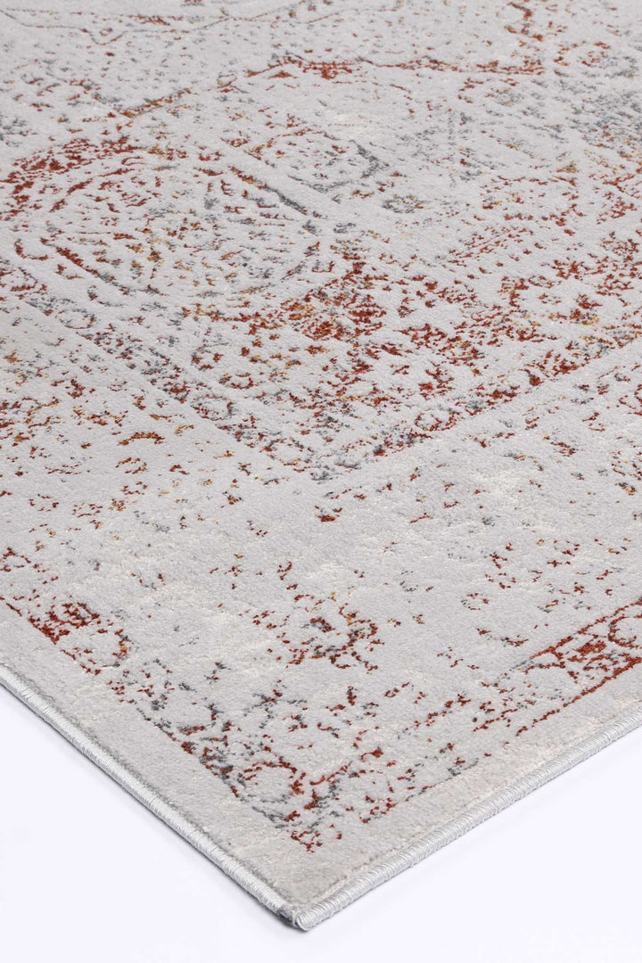 Porto Luna Cream & Red Traditional Rug - 19
