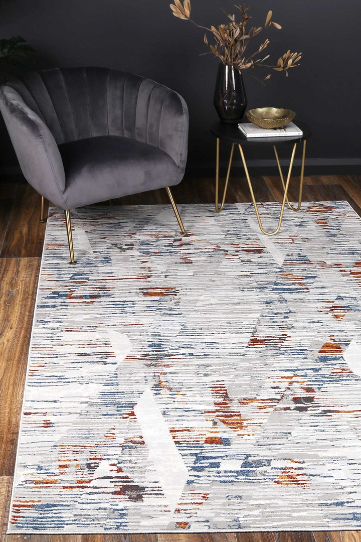 Porto Michael Grey & Multi Abstract Rug - 10