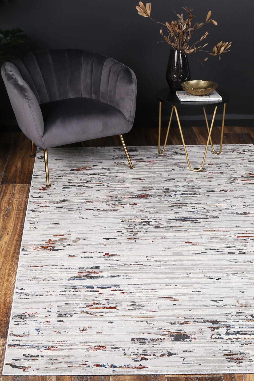 Porto Thomas Grey & Multi Abstract Rug - 11