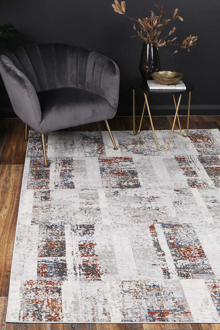 Porto Herman Grey & Multi Abstract Rug - 13