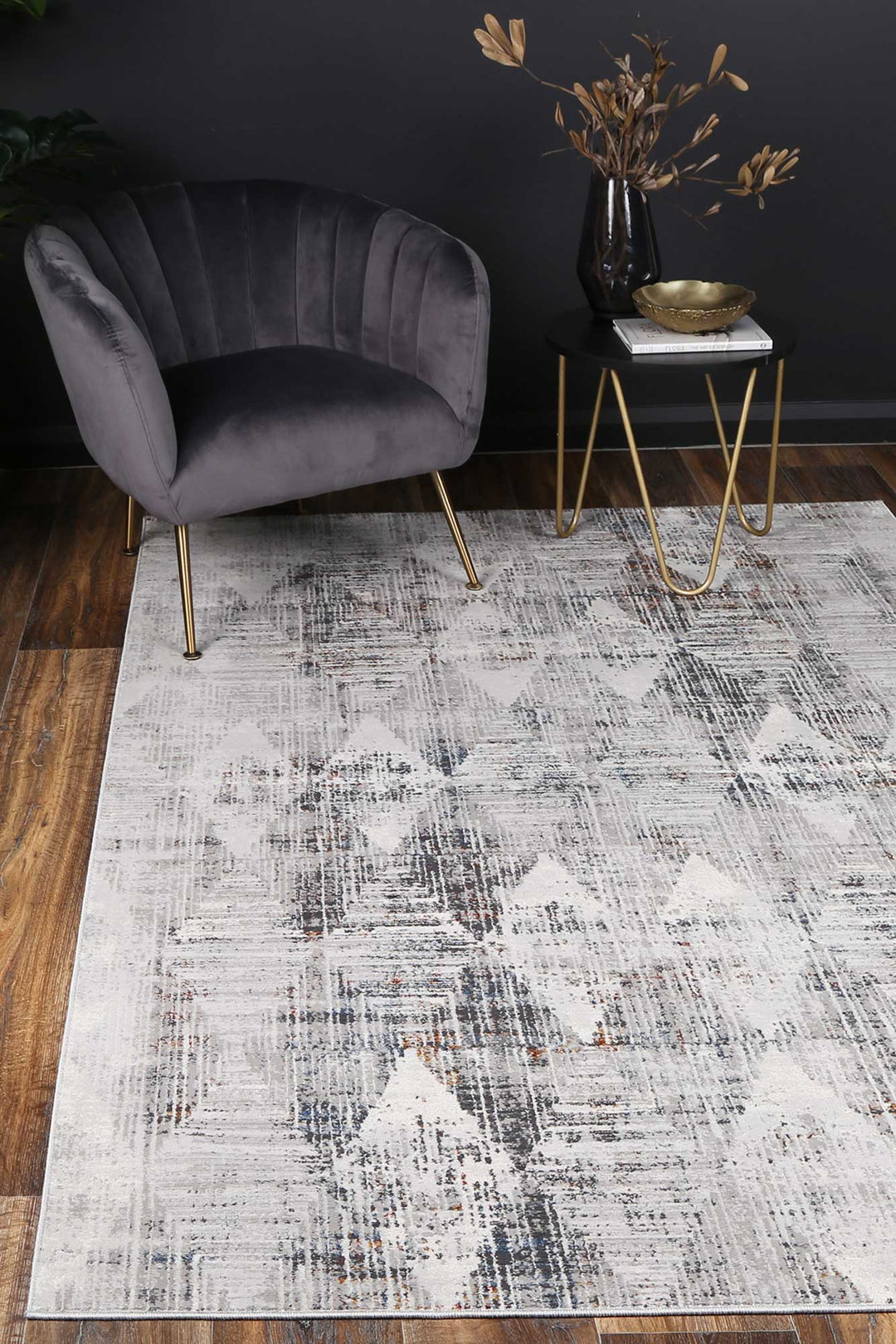 Porto Harlequinn Grey & Multi Geometric Rug - 15