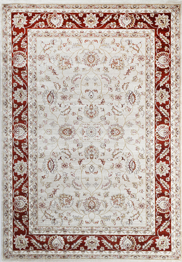 Prague Francesca Cream & Red Traditional Rug - 13414 10