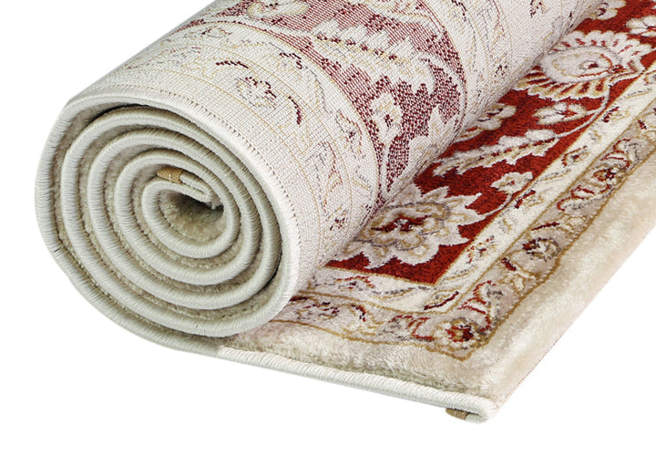 Prague Francesca Cream & Red Traditional Rug - 13414 10