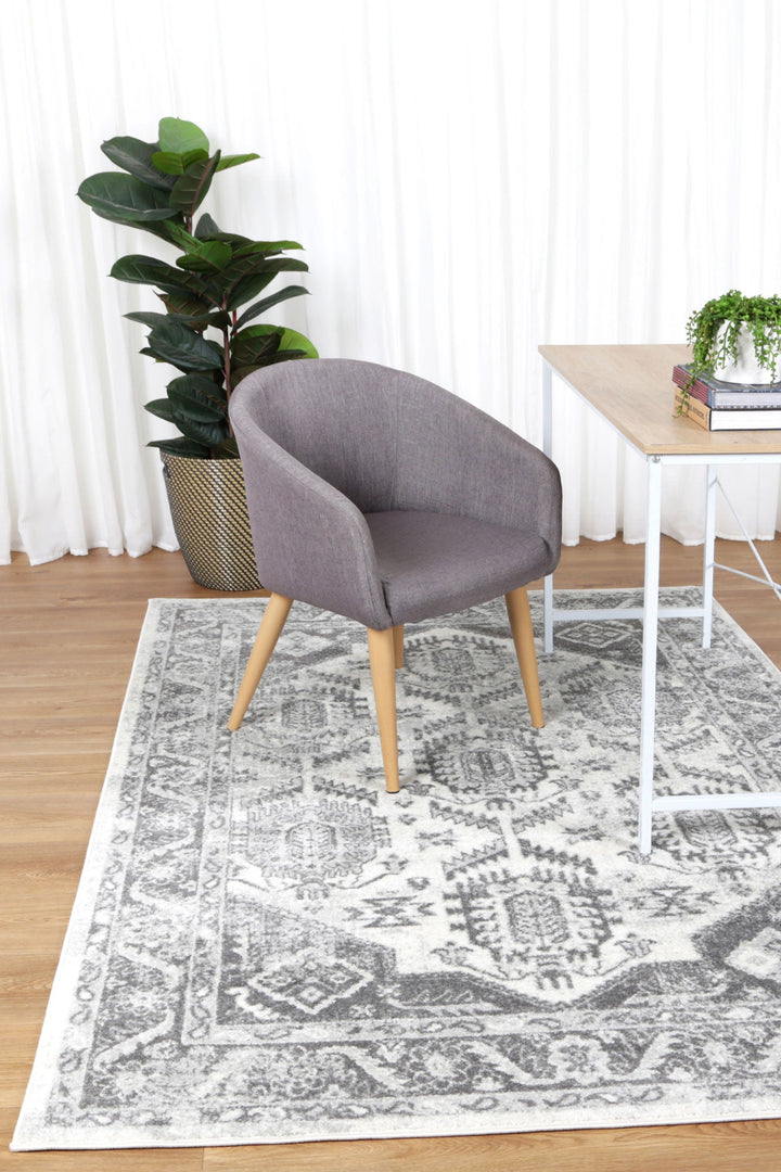 Provence Pau Cream & Grey Traditional Rug - 003