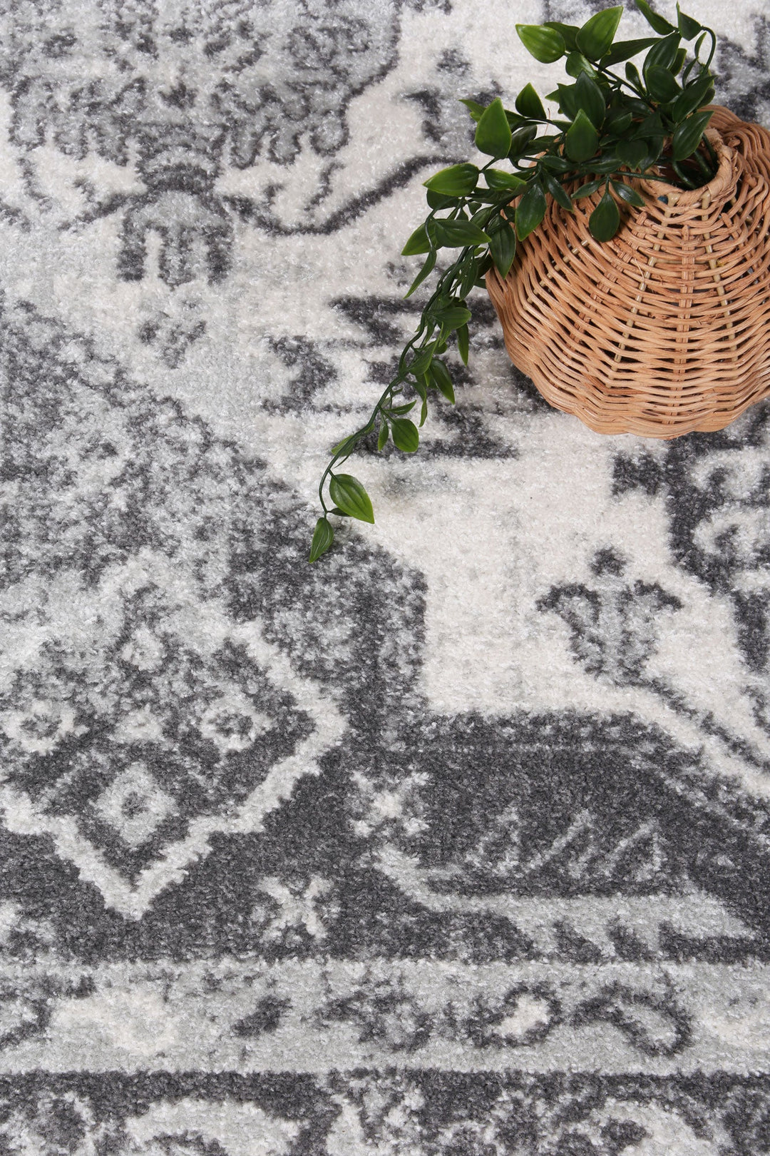 Provence Pau Cream & Grey Traditional Rug - 003