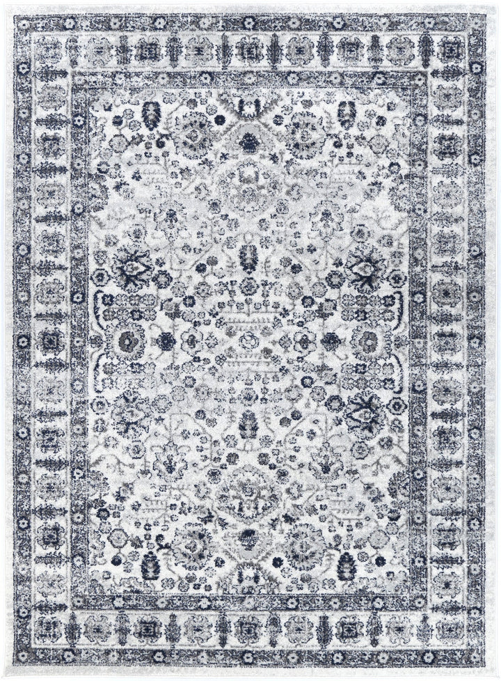 Provence Marseille Ivory & Blue Traditional Rug - 016
