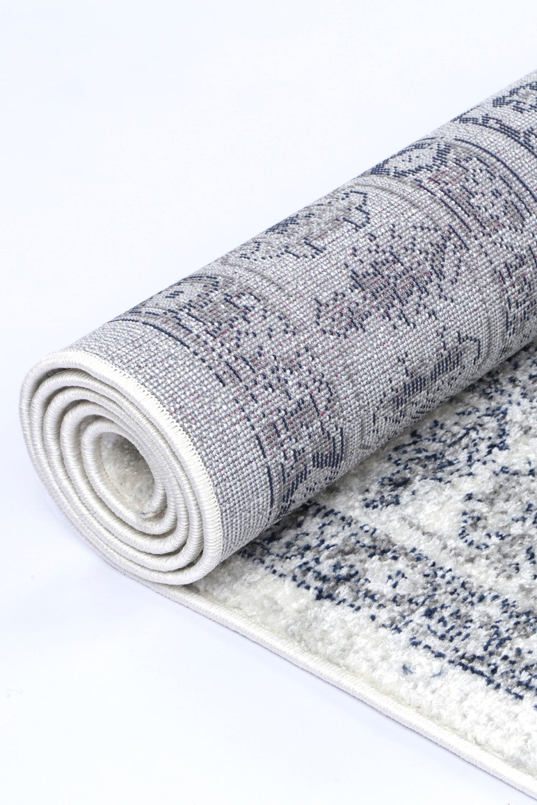 Provence Marseille Ivory & Blue Traditional Rug - 016