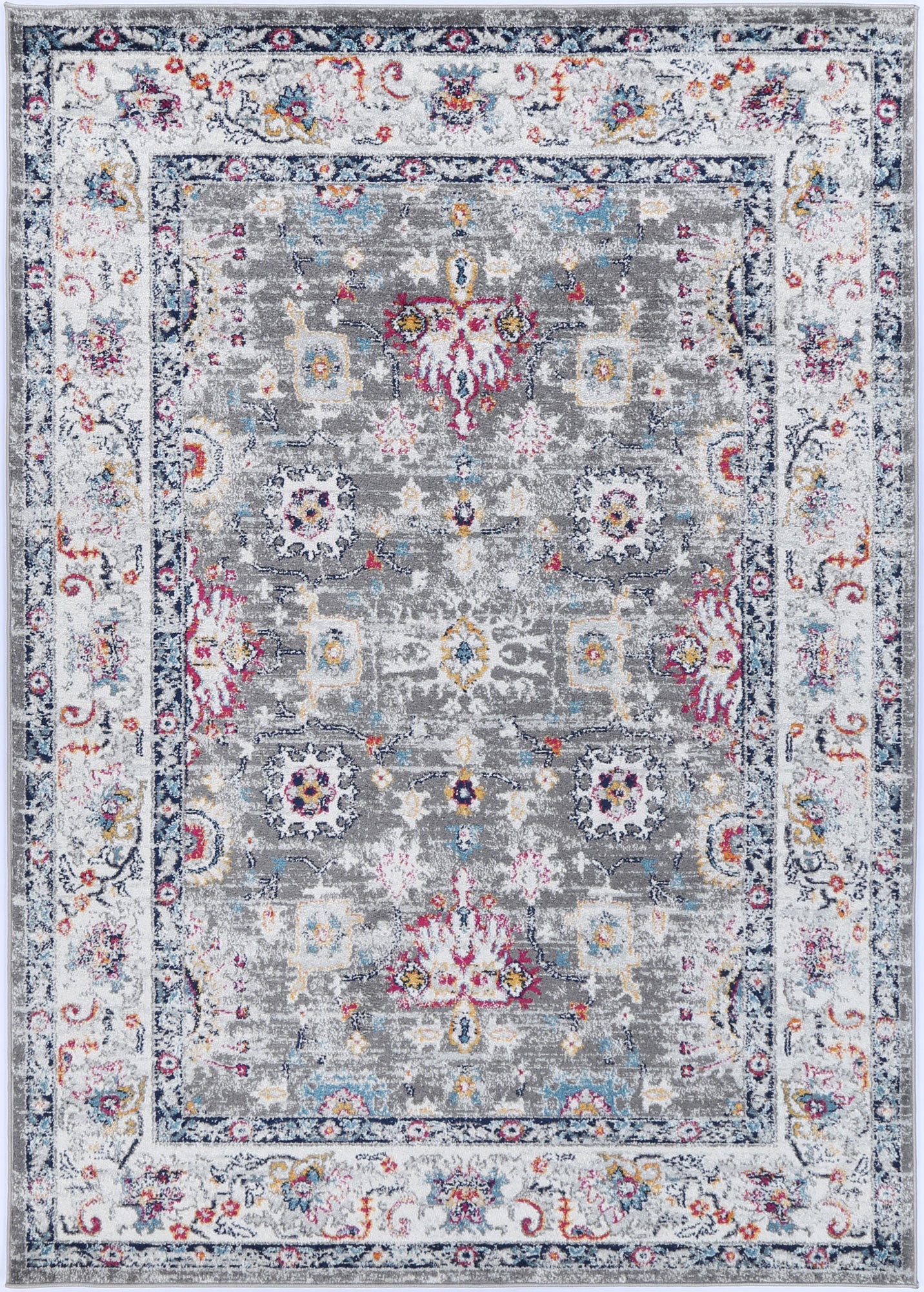 Provence Monaco Grey & Multi Transitional Rug - 019 – Brand Ventures ...
