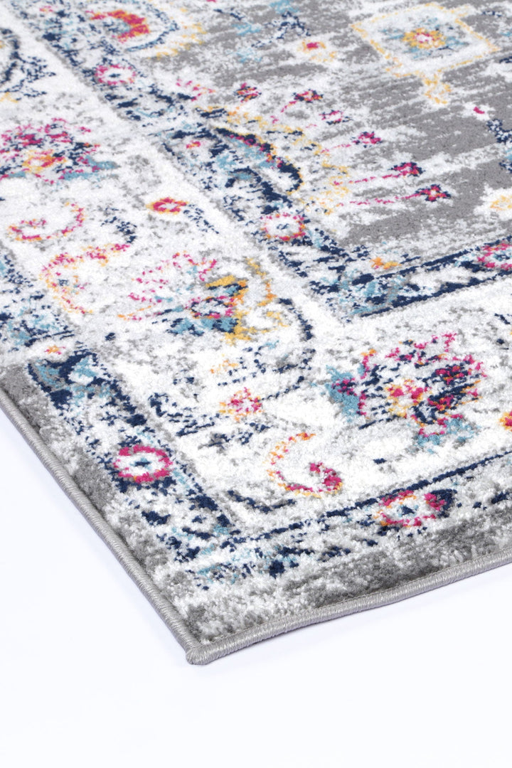 Provence Monaco Grey & Multi Transitional Rug - 019