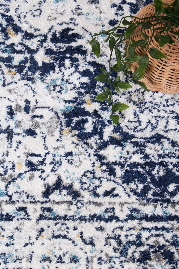 Provence Gruissan Blue & Ivory Transitional Rug - 022