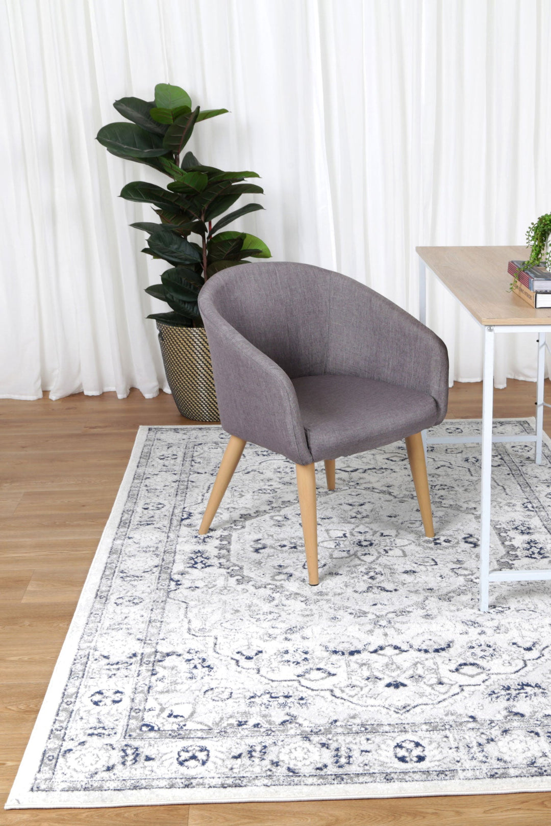 Provence Perols Grey Traditional Rug - 023