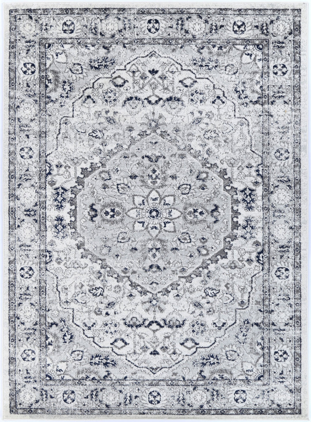 Provence Perols Grey Traditional Rug - 023