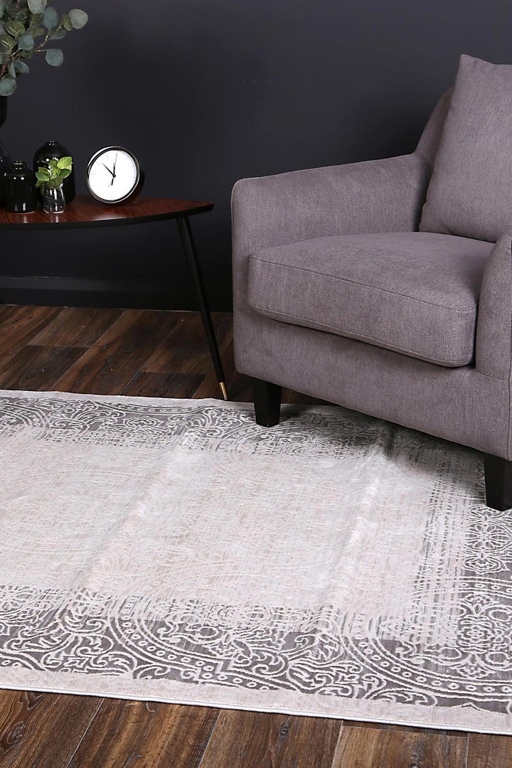 Rapsody Bach Ash Contemporary Rug - 01CREA