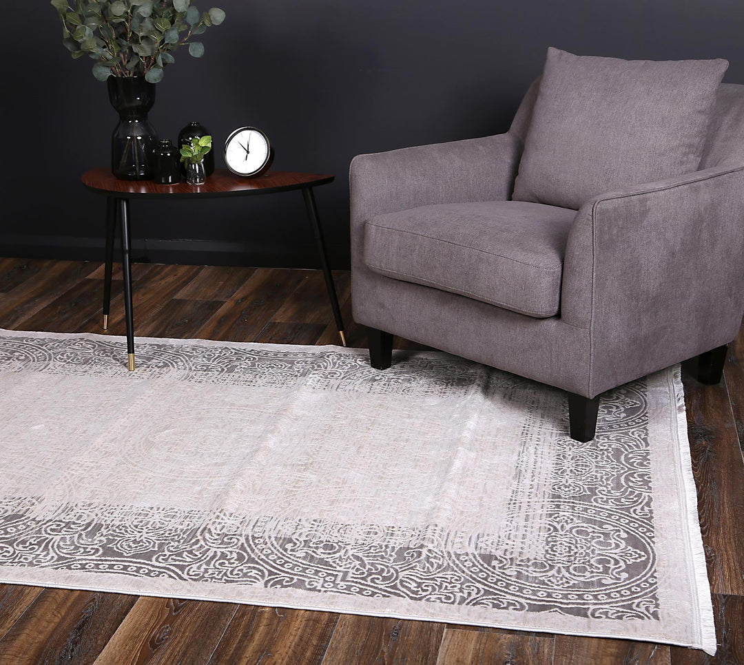 Rapsody Bach Ash Contemporary Rug - 01CREA