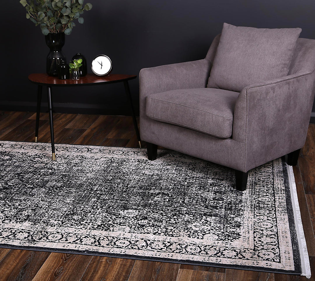 Rapsody Liszt Navy Transitional Rug - 07NAVY