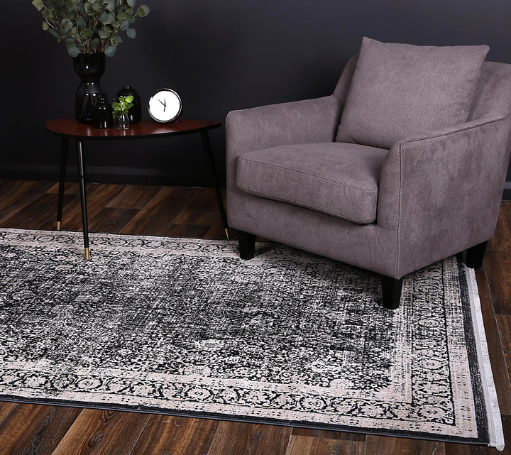 Rapsody Liszt Navy Transitional Rug - 07NAVY