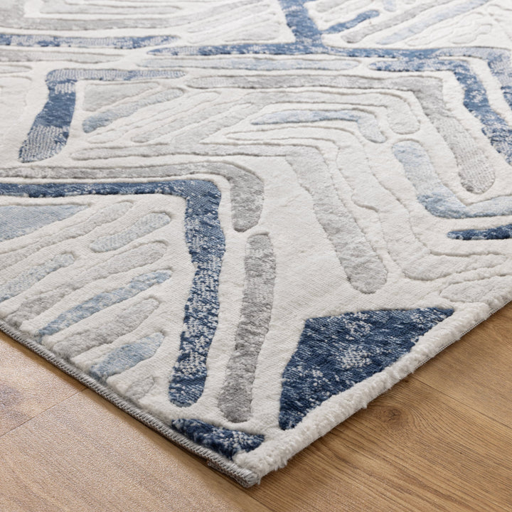Ruby Diamond Blue Grey Rug - RUB01