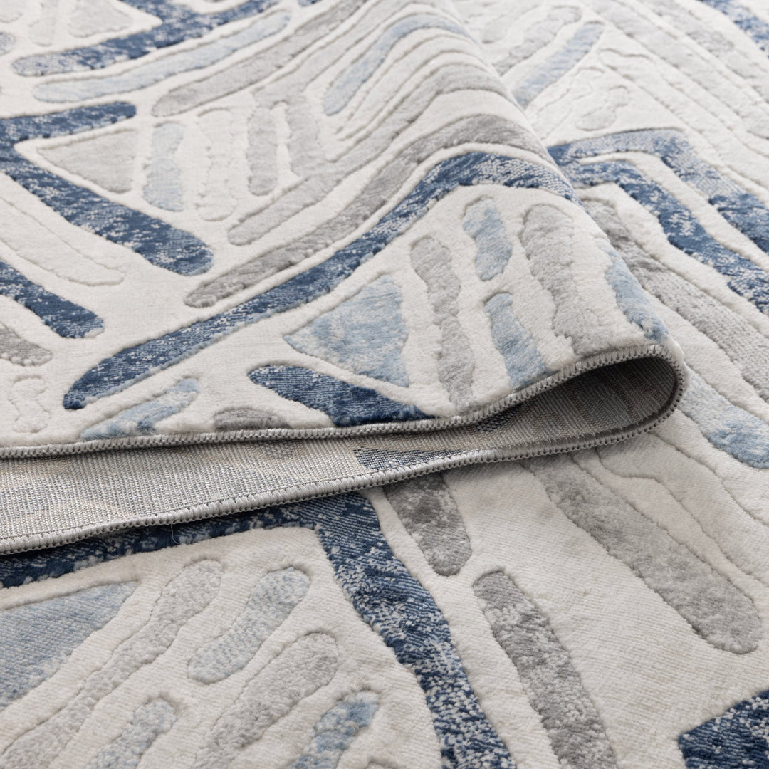 Ruby Diamond Blue Grey Rug - RUB01