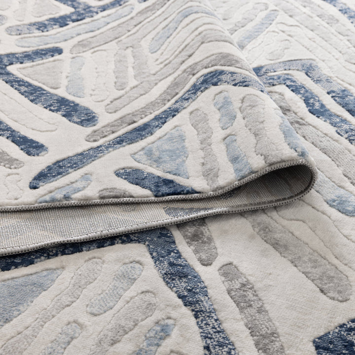 Ruby Diamond Blue Grey Rug - RUB01