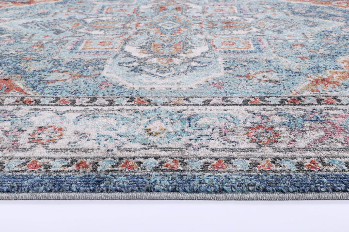Salsa Maykel Blue & Terracotta Transitional Rug - SALS04
