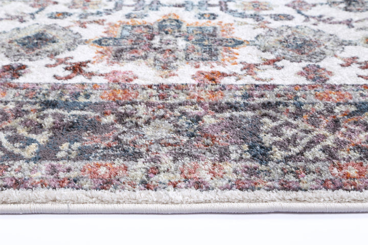 Santa Fe Camino Border Cream Rug - Sant05