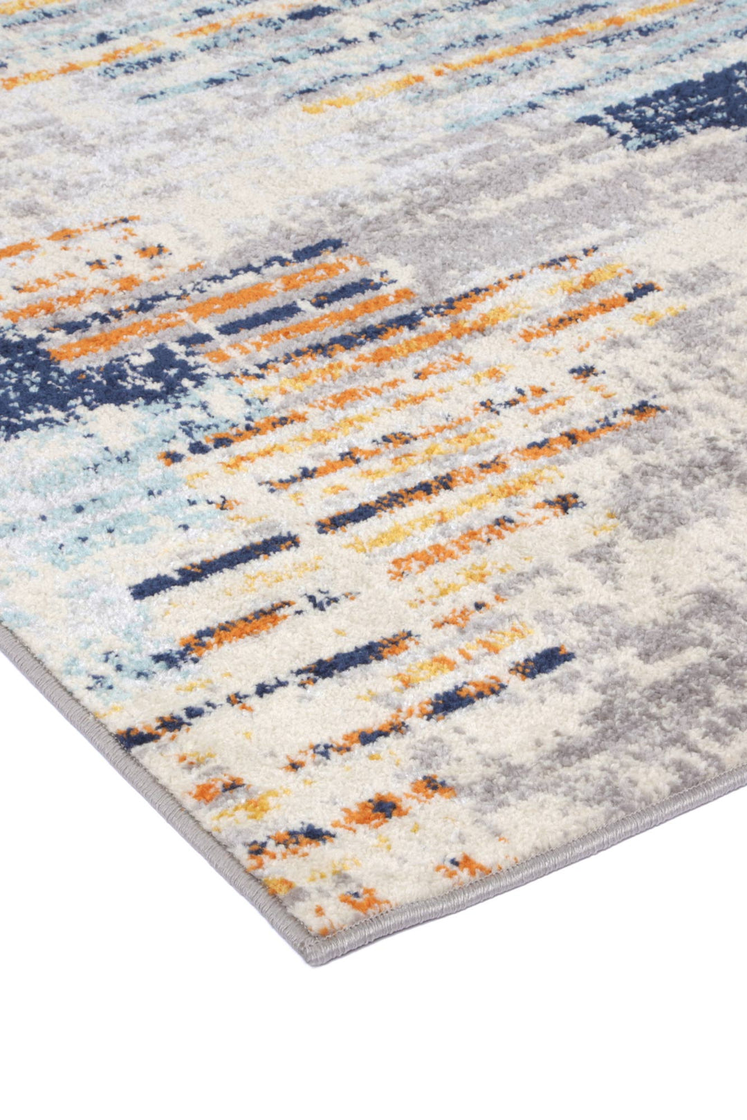 Sicily Noto Blue & Yellow Contemporary Rug - 02