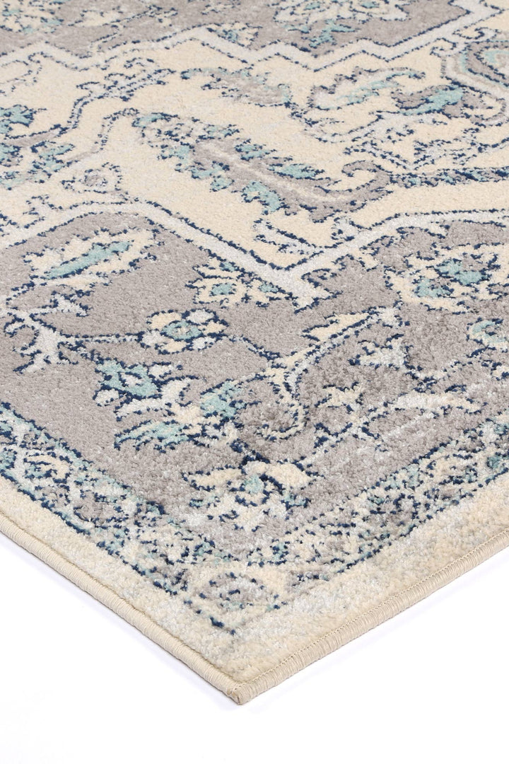 Sicily Avola Grey & Blue Transitional Rug - 03
