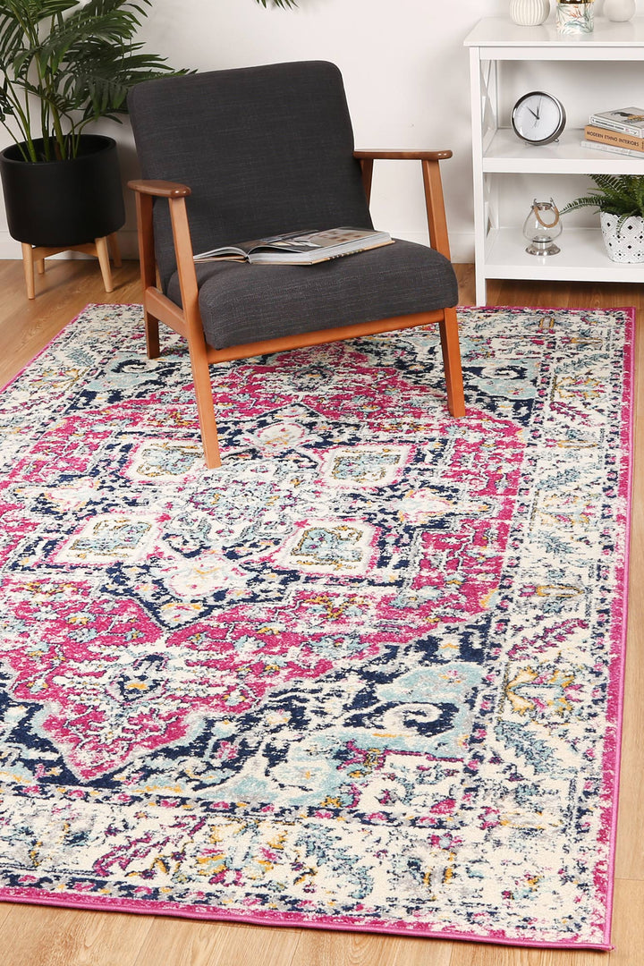 Sicily Carleone Pink & Blue Transitional Rug - 08