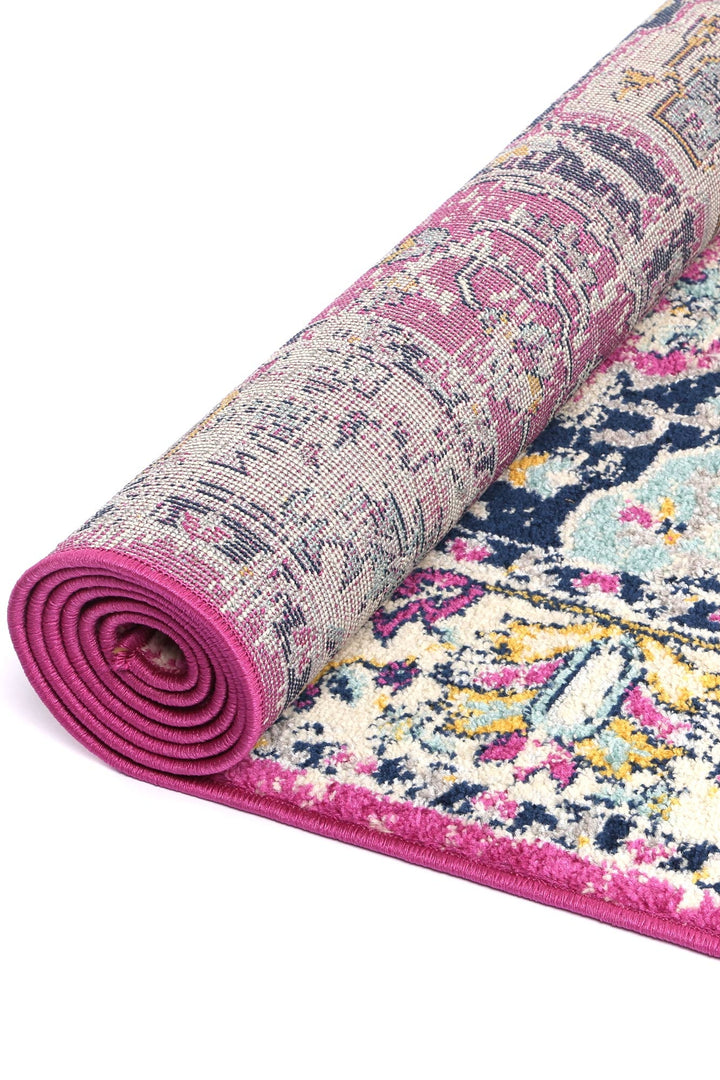 Sicily Carleone Pink & Blue Transitional Rug - 08
