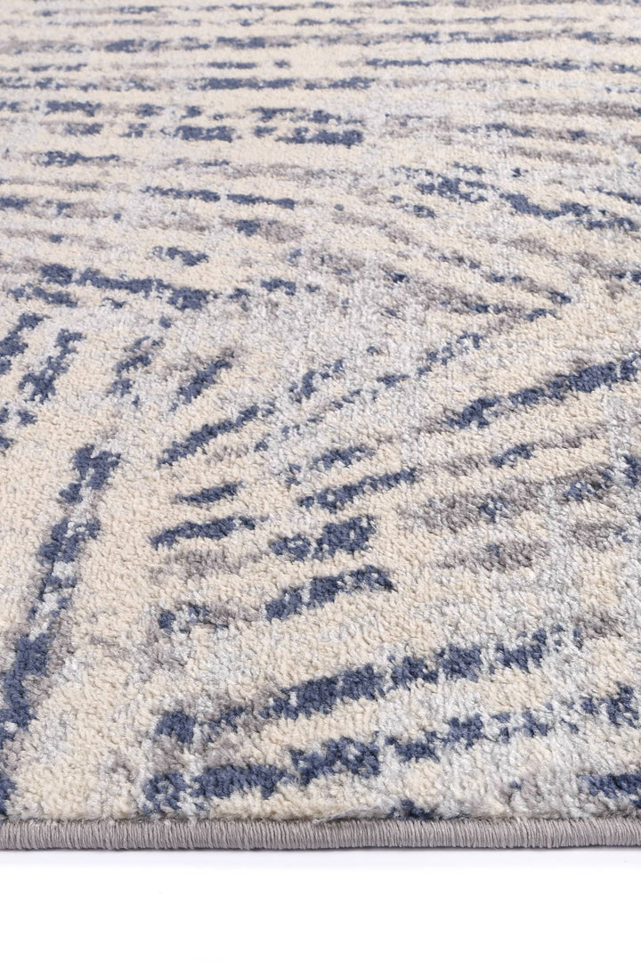 Sicily Ferraro Ivory & Blue Geometric Rug - 16