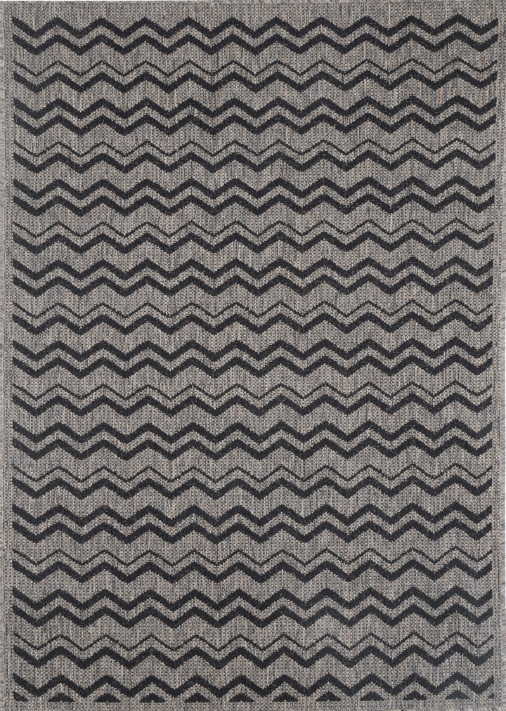 Sisalo Brown Beige and Black Geometric Rug - 5662/J48-E