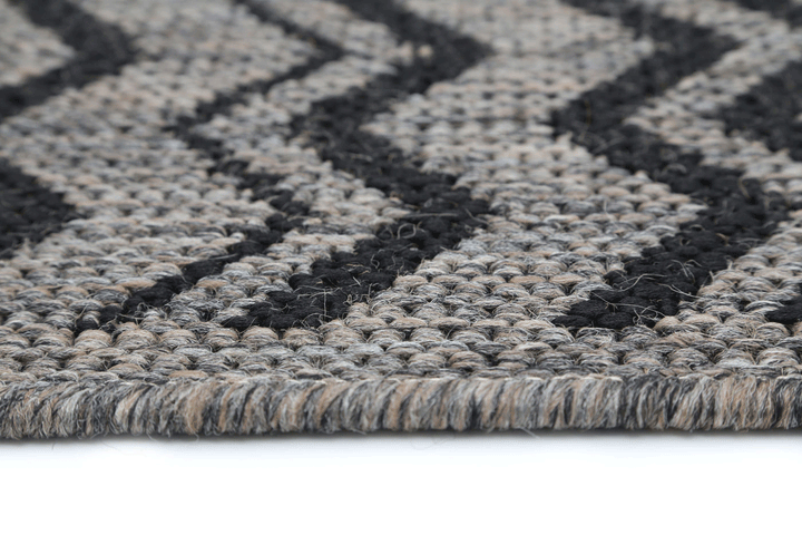 Sisalo Brown Beige and Black Geometric Rug - 5662/J48-E