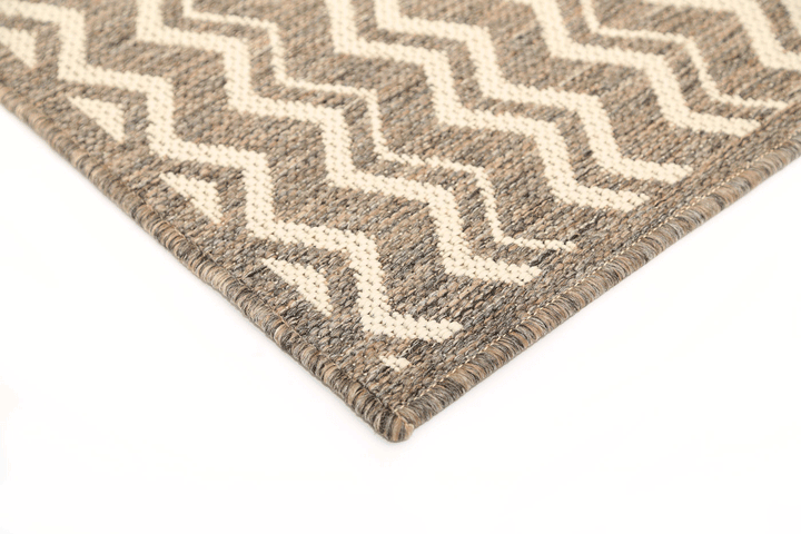 Sisalo Brown Beige and Cream Geometric Rug - 5662/W71-H