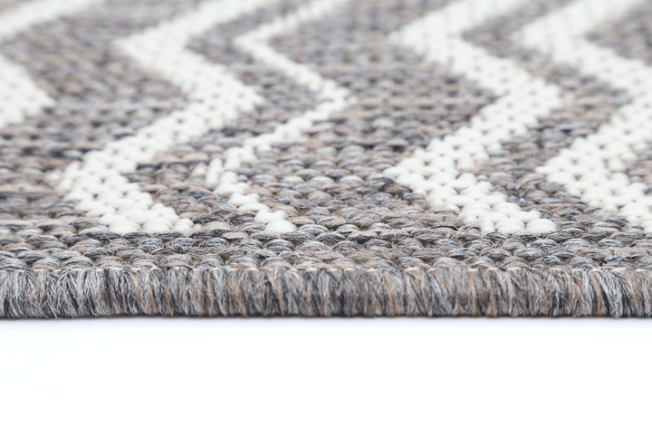 Sisalo Brown Beige and Cream Geometric Rug - 5662/W71-H
