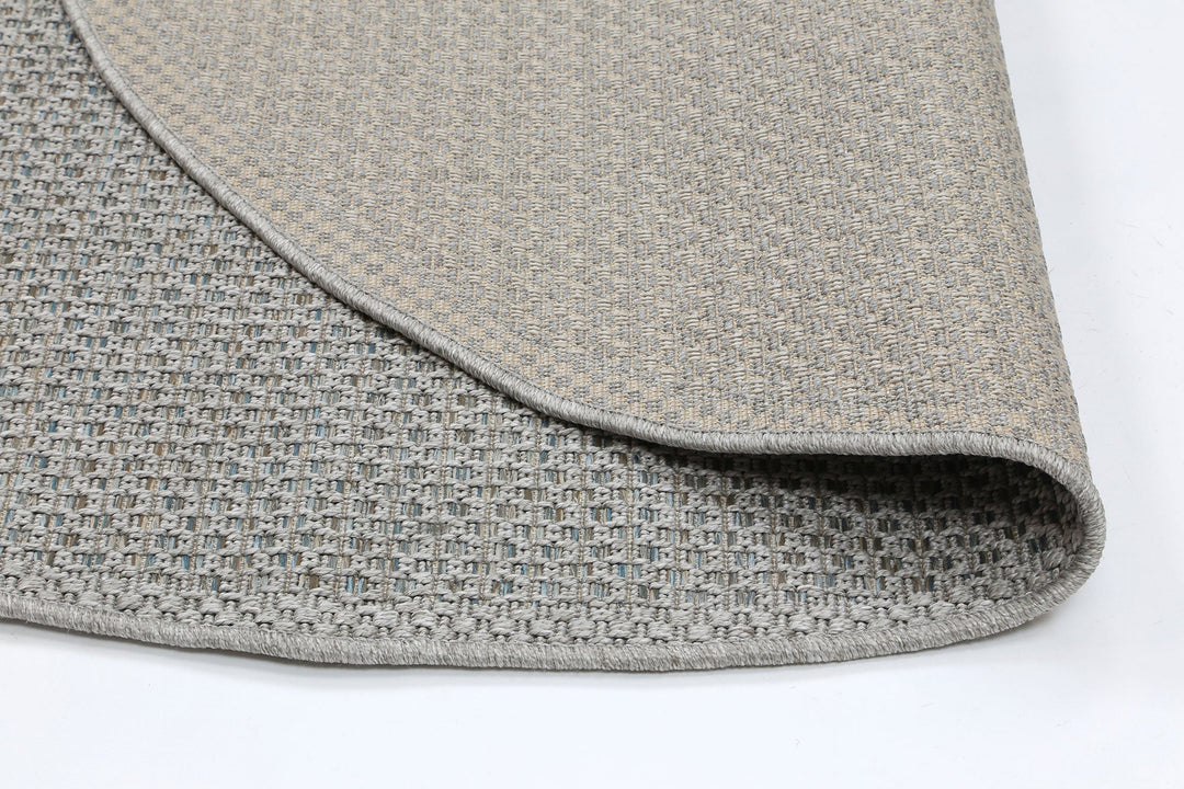 Sydney Silver Blue Indoor Outdoor Rug Round - 18265 396