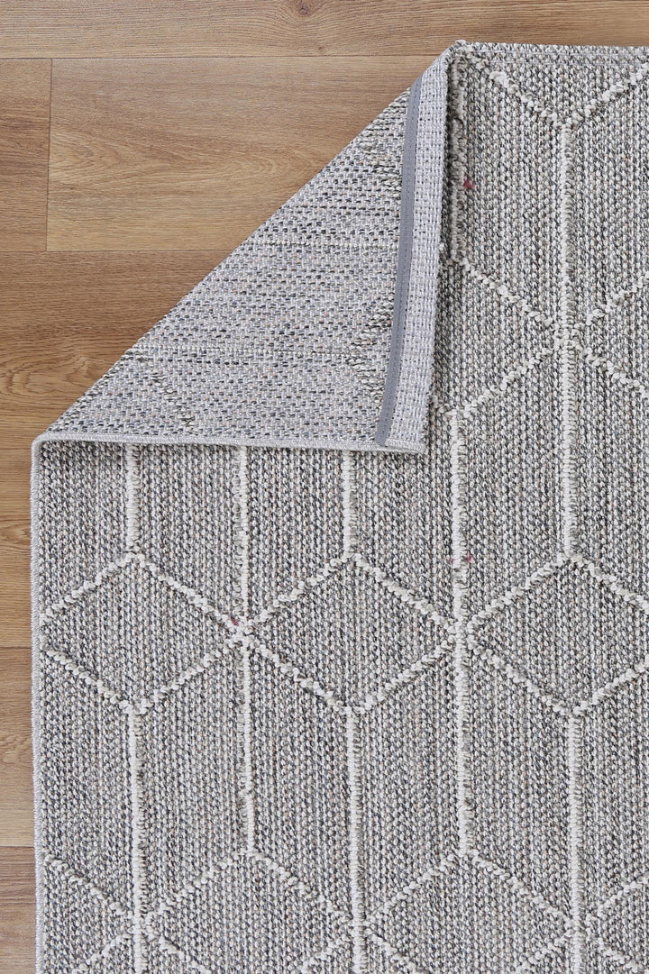 Vanuatu Totori Ash Geometric Flatweave Rug - 01