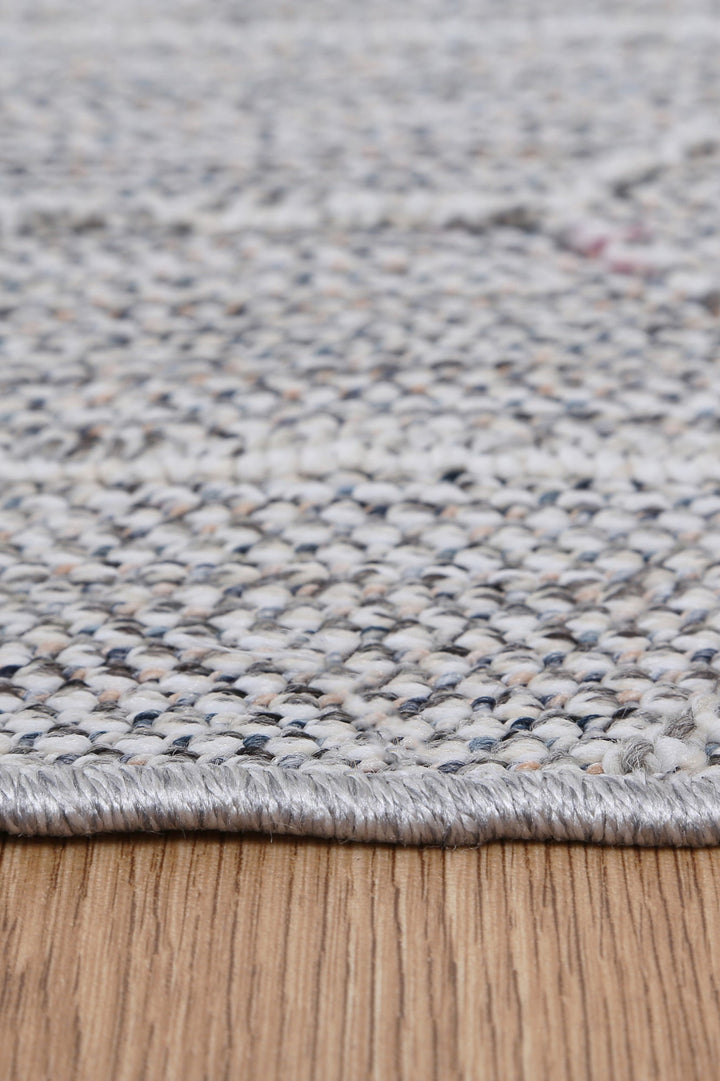Vanuatu Totori Ash Geometric Flatweave Rug - 01