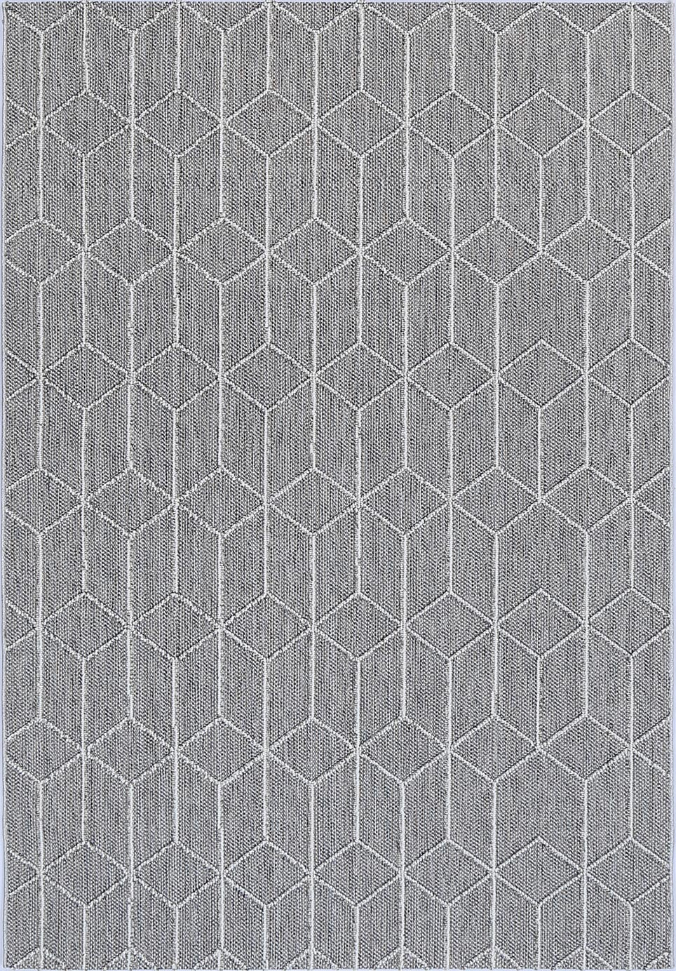 Vanuatu Sikua Grey Geometric Flatweave Rug - 02