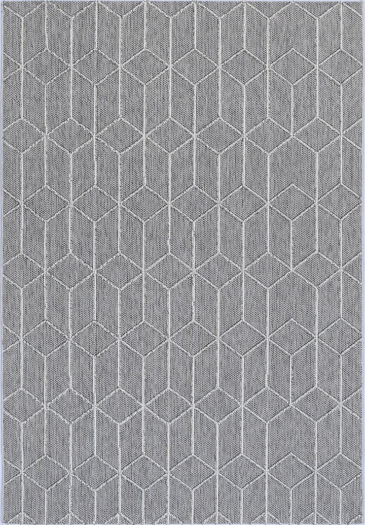Vanuatu Sikua Grey Geometric Flatweave Rug - 02