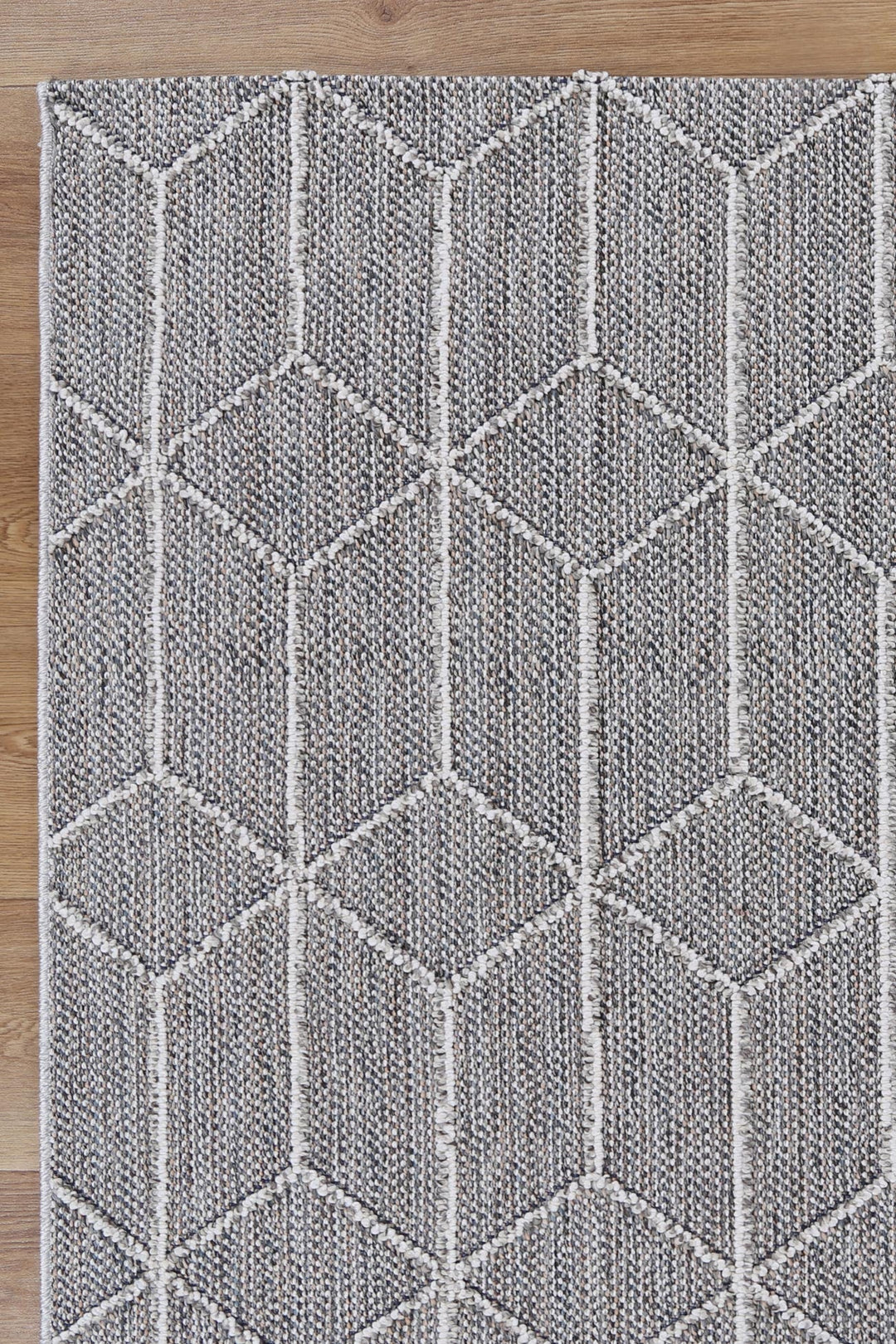 Vanuatu Sikua Grey Geometric Flatweave Rug - 02