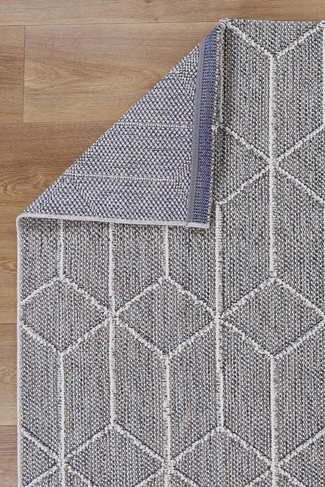 Vanuatu Sikua Grey Geometric Flatweave Rug - 02