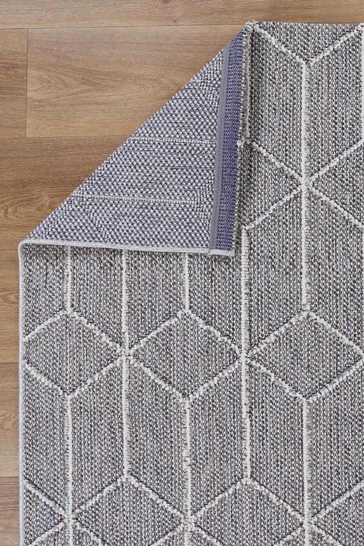Vanuatu Sikua Grey Geometric Flatweave Rug - 02