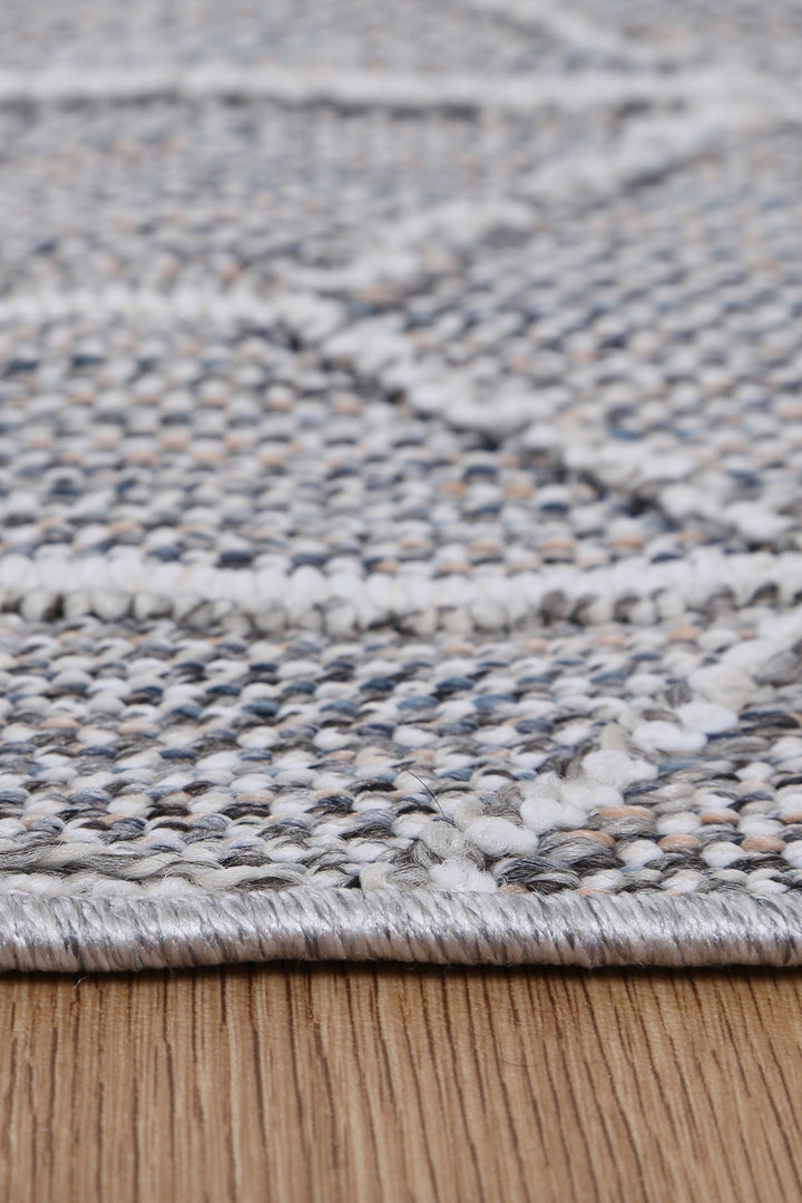 Vanuatu Sikua Grey Geometric Flatweave Rug - 02