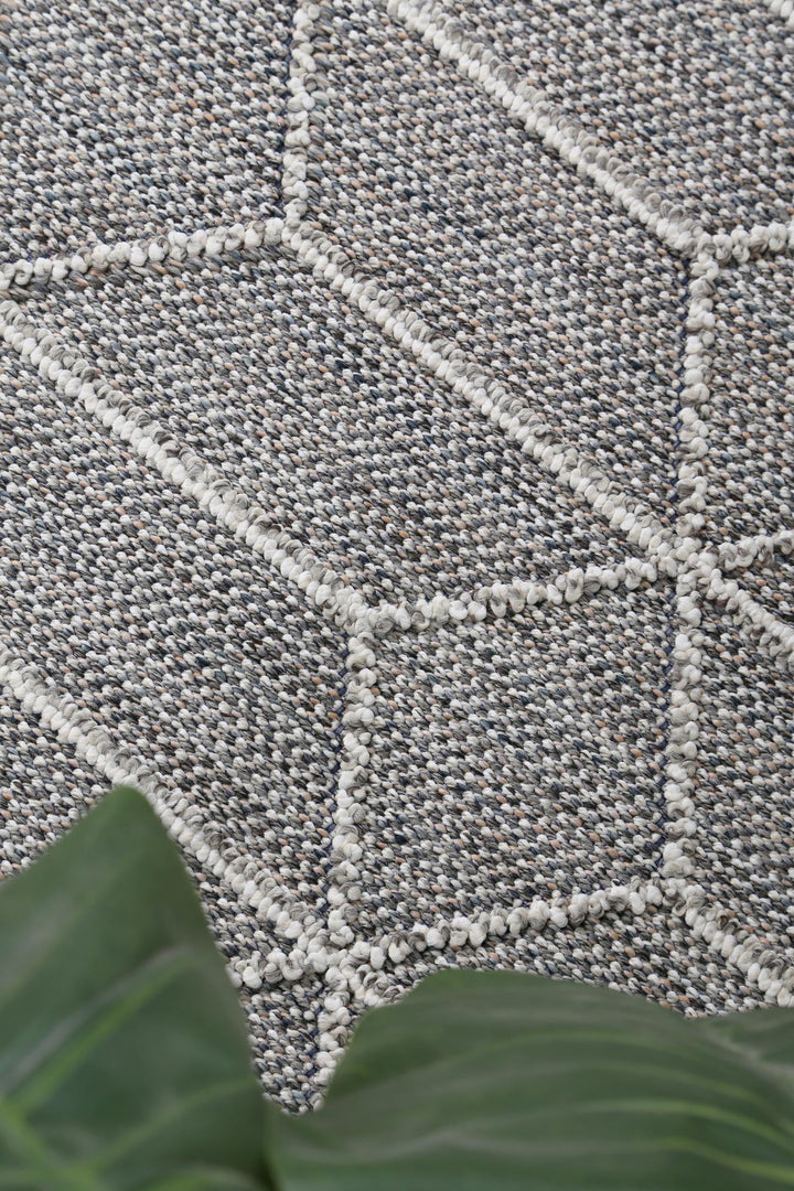 Vanuatu Sikua Grey Geometric Flatweave Rug - 02