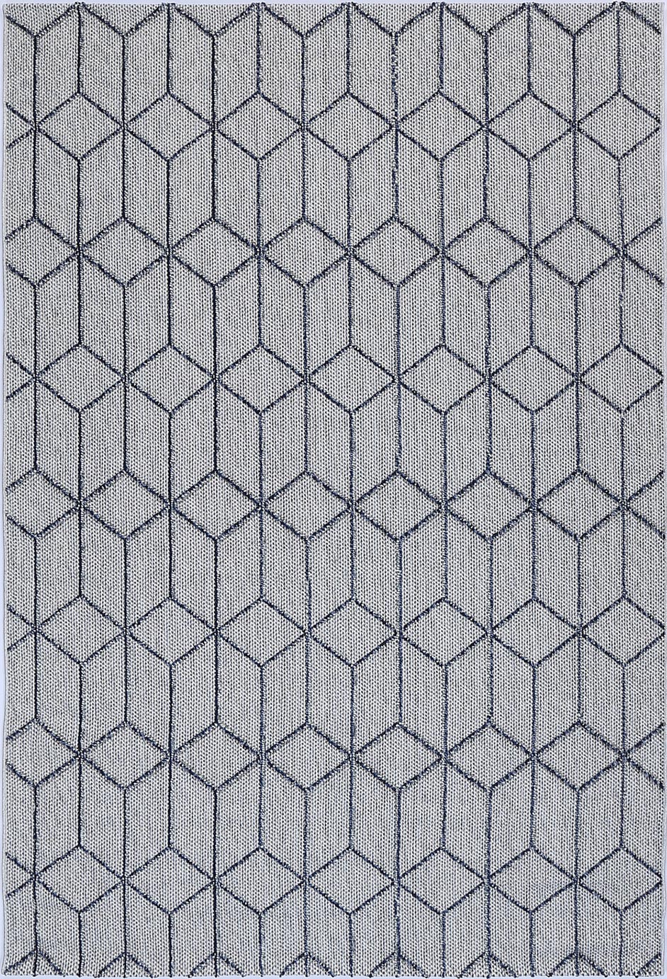 Vanuatu Greenslade Charcoal Geometric Flatweave Rug - 03