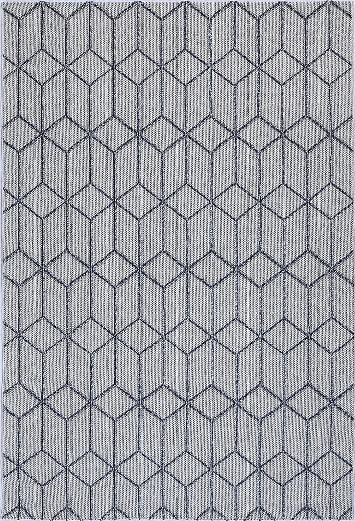 Vanuatu Greenslade Charcoal Geometric Flatweave Rug - 03