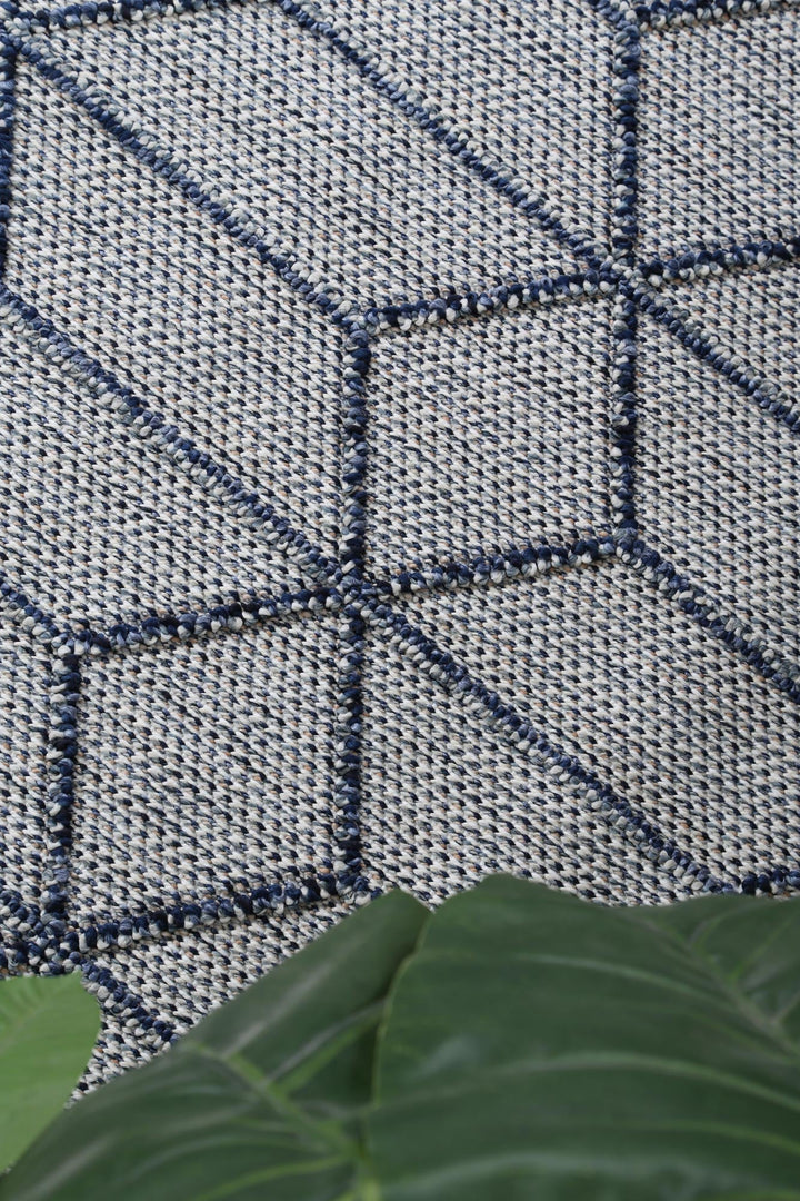 Vanuatu Greenslade Charcoal Geometric Flatweave Rug - 03