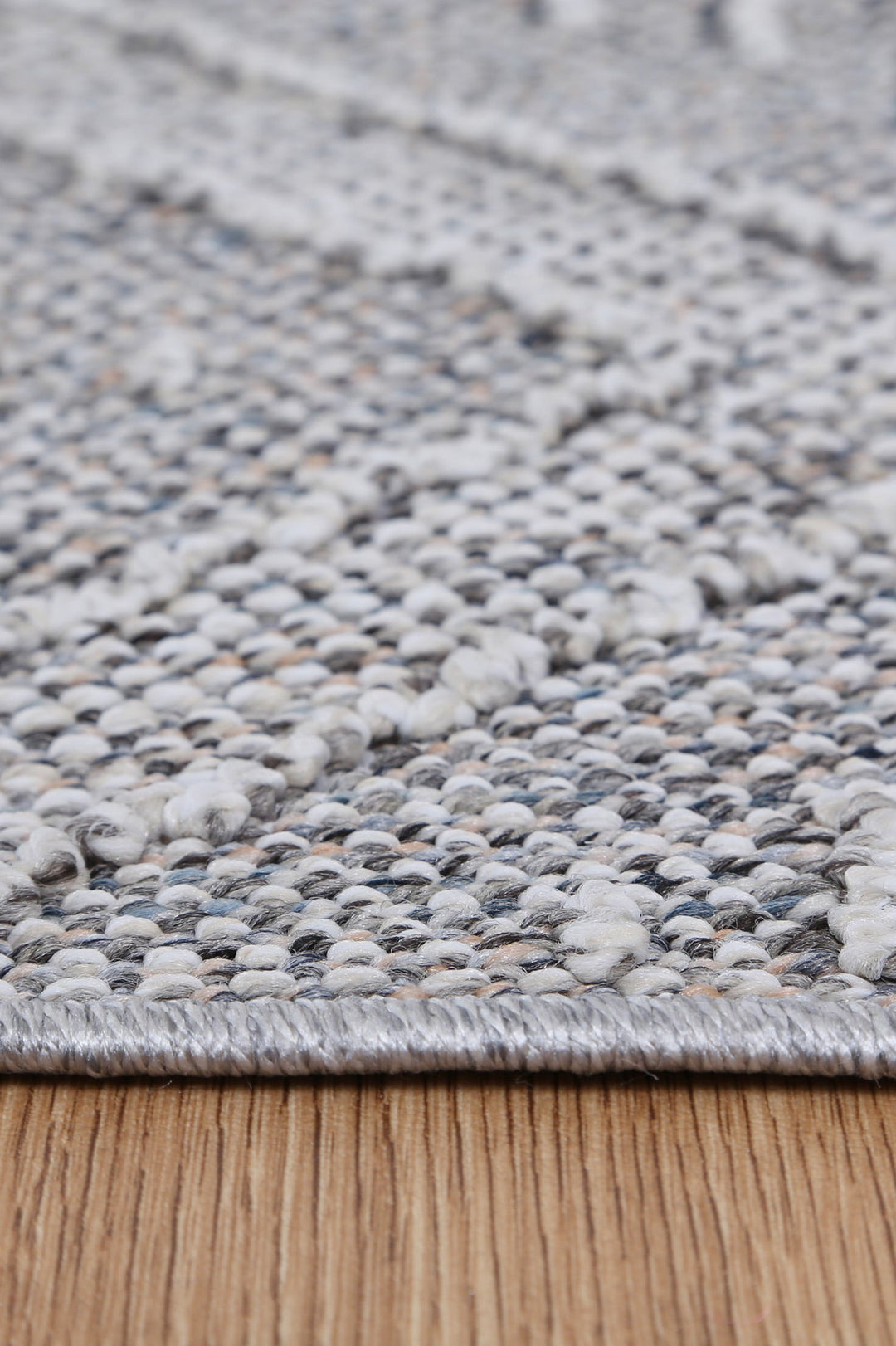 Vanuatu Vouza Grey Geometric Flatweave Rug - 05