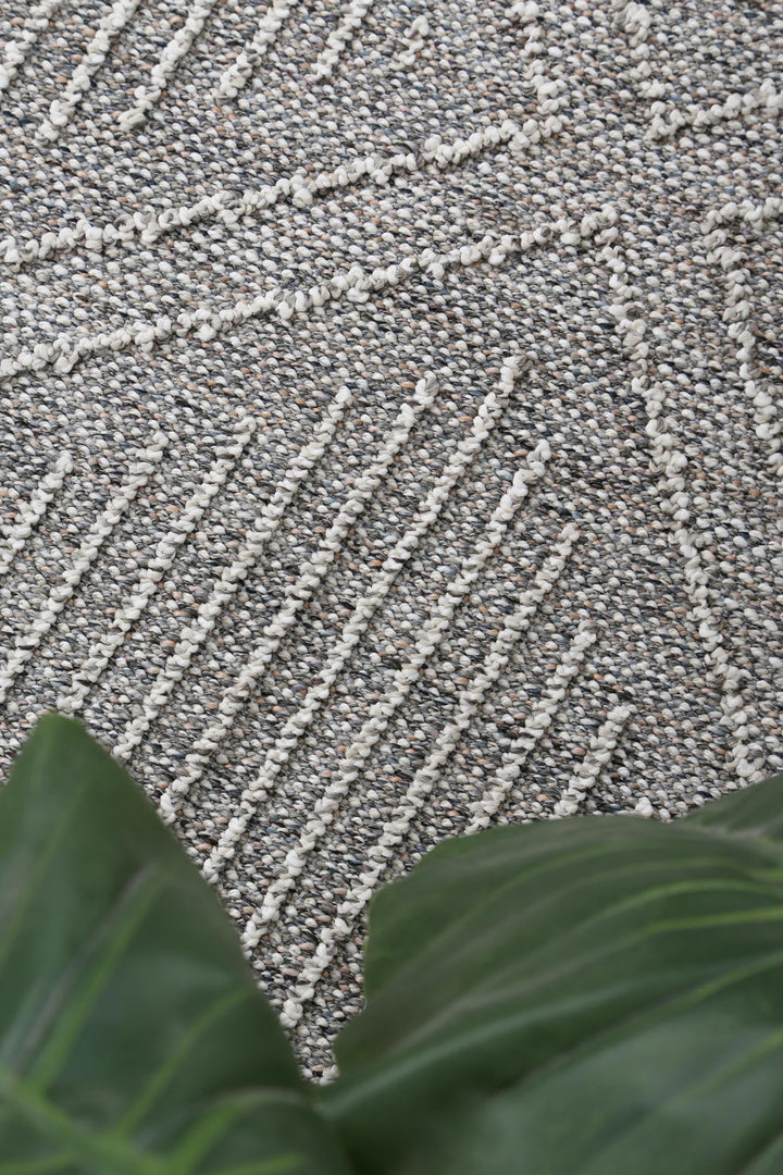 Vanuatu Vouza Grey Geometric Flatweave Rug - 05